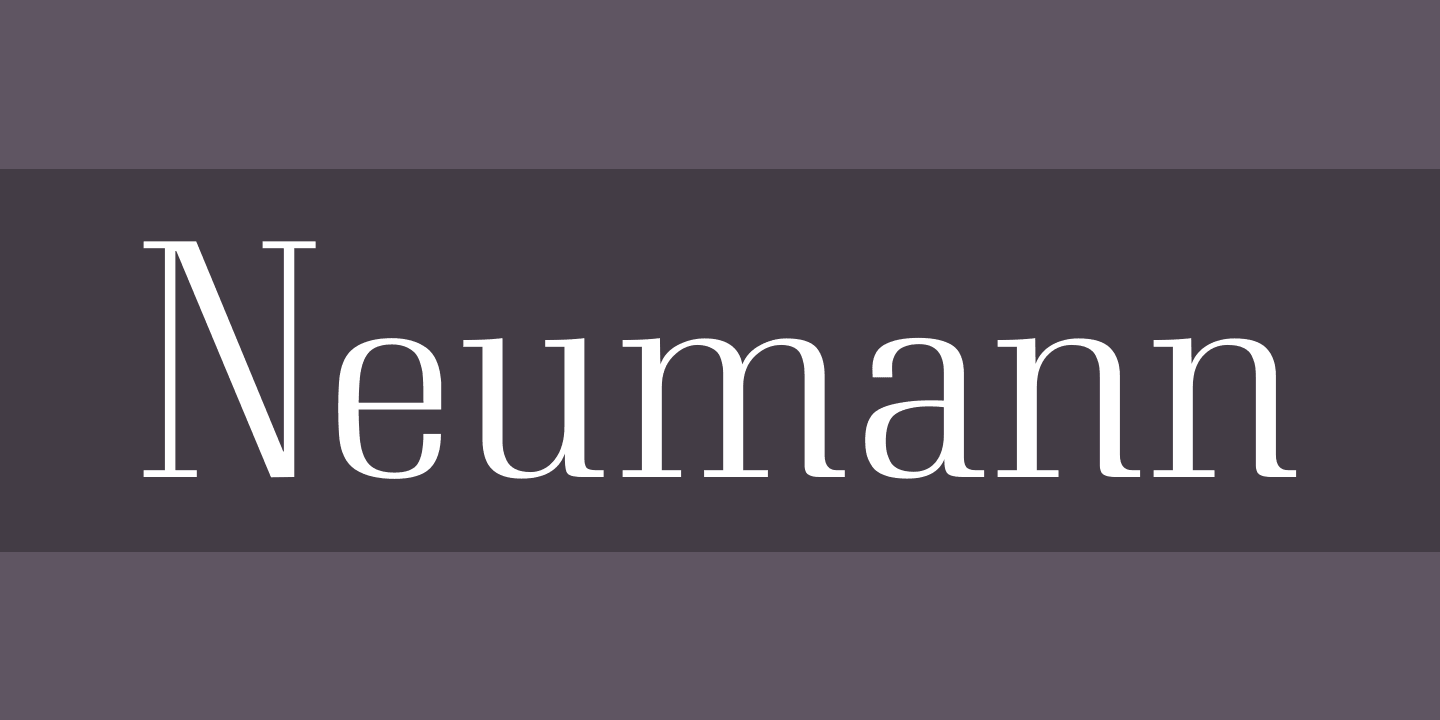 Шрифт Neumann